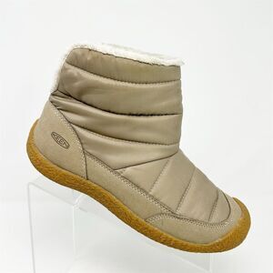 Keen Women's Howser Fold Down Booties Beige Winter Casual Ankle Boots Size 9.5